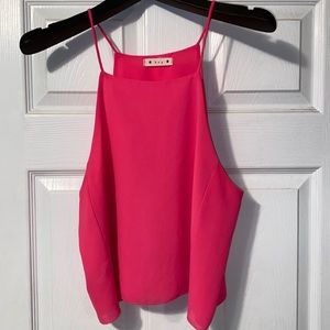 Hot Pink summer style flared tank top, size M